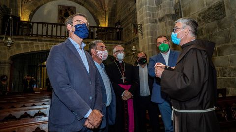 El presidente de Asturias, Cantabria y Galicia visitan el monasterio de Santo Toribia en Libana