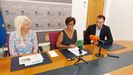 Dora Blanco, Gloria Prada y Pablo Rivera durante la presentacin del torneo en la casa consistorial