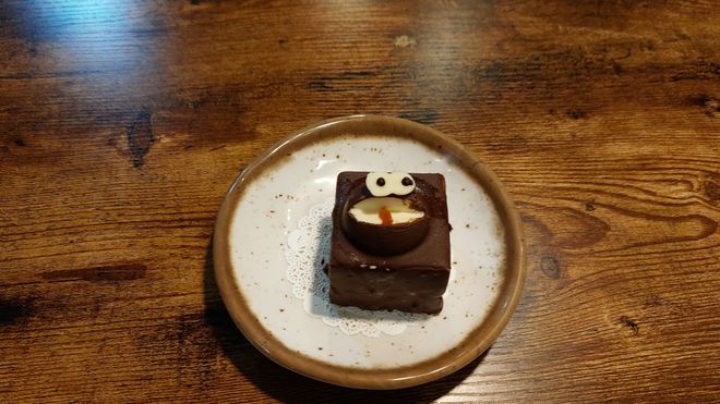 Las ranitas de chocolate de TriayTaberna que sirven en Efmero.