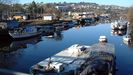 Embarcaciones amarradas en el puerto de Betanzos.