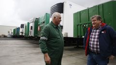 Amador Garca, propietario de Transportes Paraso, este lunes en la sede de su empresa en Xove, donde han parado ms de veinte camiones