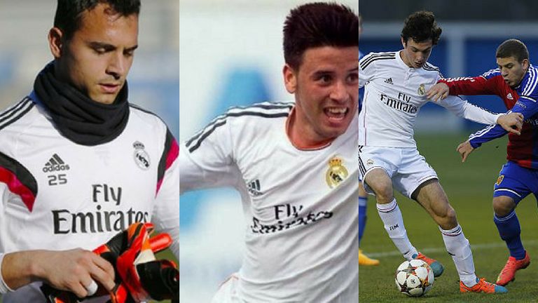 Alfonso, Javi Muñoz y Borja Sánchez en su etapa en el Madrid