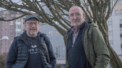 Ramón Gutiérrez e Ramiro Martínez, os curas de Cervantes.