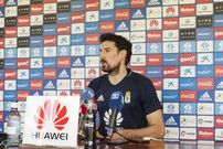 Toche Requexon Real Oviedo.Toche, en rueda de prensa