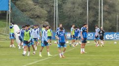 Los jugadores del Real Oviedo, esta semana en El Requex�n