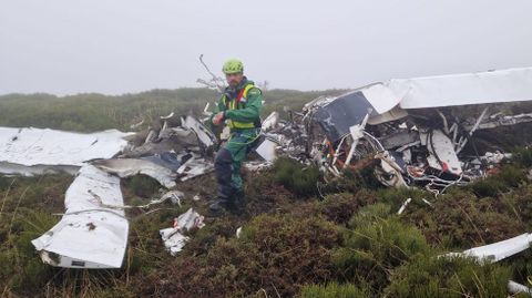 Rescate del piloto de la avioneta