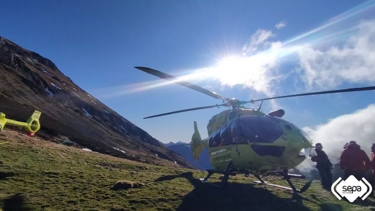 Imagen de archivo de un rescate del helicóptero del SEPA