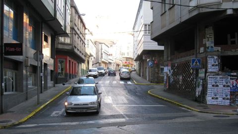 Vista del inicio de la calle Chao Ledo, en el cruce con la calle Galicia