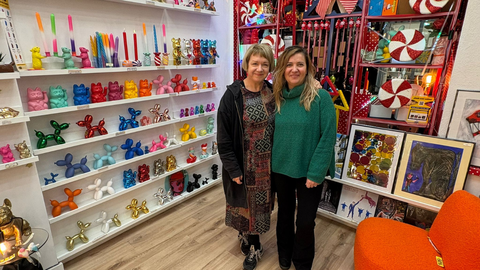 Alicia Wood y Noelia �lvarez en la tienda de decoraci�n Zooh