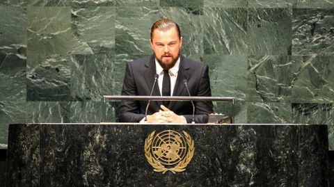 El actor Leonardo DiCaprio, activista por el medio ambiente.