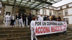 Concentracin, este jueves, de trabajadores del servicio de limpieza del Hospital Provincial, en Pontevedra