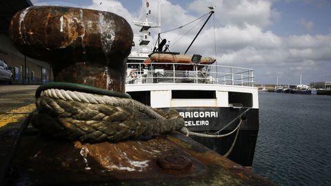 El Arrigorri, uno de los barcos del Gran Sol de Celeiro que este viernes no haba vendido an su carga