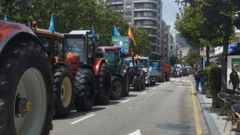 Tractorada de protesta en Oviedo