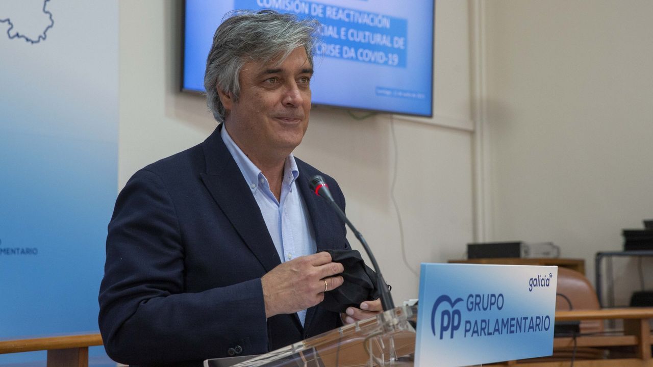 Pedro Puy, en el Parlamento de Galicia.