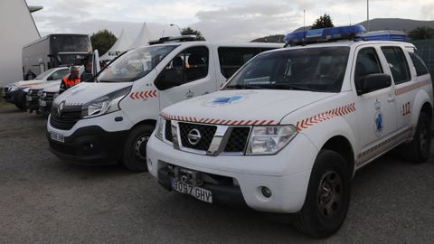 Imagen de archivo de vehículos de Protección Civil en Viveiro