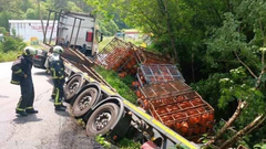Accidente de un camión