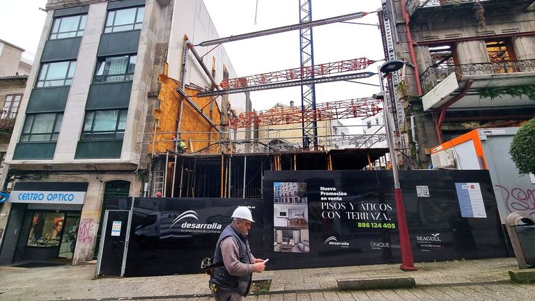 Ruinas que dan paso a viviendas de 750.000 euros en el centro de Vigo