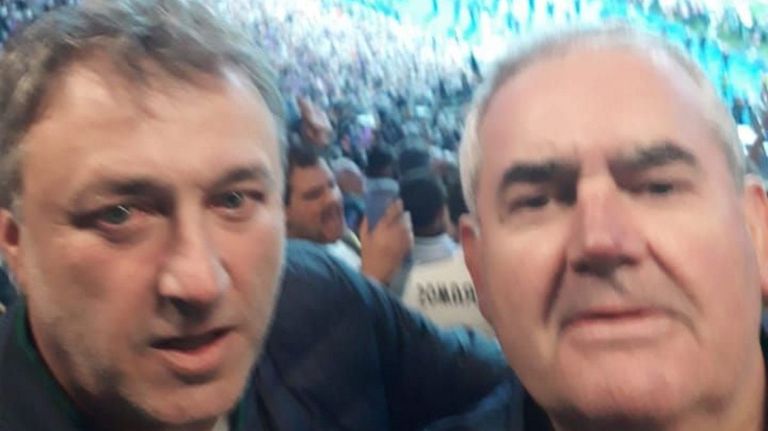 Rodrigo López Orea y José Aurelio Zapatero, en el estadio de París.
