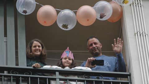 La pequea Alba celebr su noveno cumpleaos con una sorpresa por parte del Concello de O Carballio