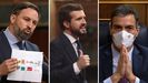 Abascal, Casado y Sánchez, en el Congreso