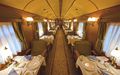 Vagn restaurante del tren turstico del lujo Costa Verde que ir de Oviedo y Gijn a Bilbao