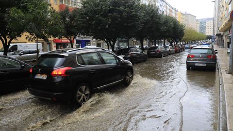Inundaciones en la Ronda das Fontias de Lugo