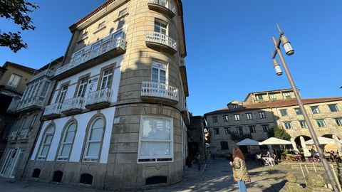 Edificio de la cafetera Carabela, en Pontevedra, que se convertir en pisos tursticos