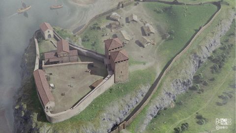 Reconstrucción del castillo de Gauzón