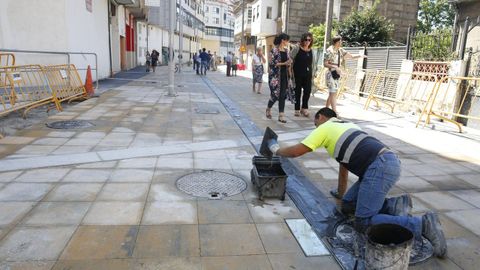 Obras de reforma de la Rúa do Gorgullón, financiadas por los fondos europeos Edusi