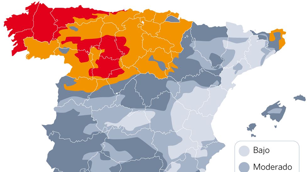 Riesgo de incendio en Espa�a