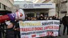 El personal de limpieza del CHUO se manifest el lunes