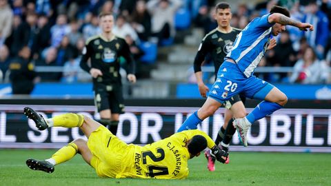 Penalti sobre Svensson para el 2-0 final en el partido jugado en Riazor la pasada temporada