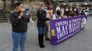 El colectivo feminista de Pontevedra, en una concentracin hace unos meses