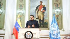 Nicols Maduro intervino el jueves desde el palacio de Miraflores en la Asamblea General de la ONU