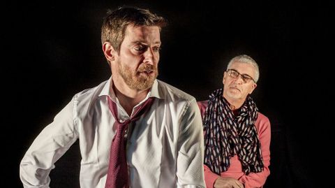 Manu Baqueiro, en primer término, con el actor Antonio Mourelos