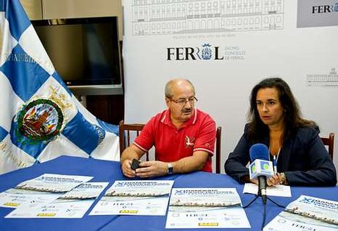 Jos Almeida y Susana Martnez acudieron a la presentacin de la prueba en el Concello. 