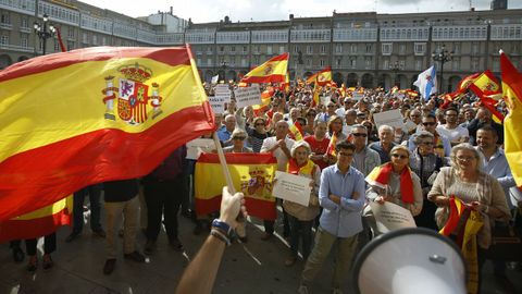 Concentración en A Coruña.Concentración por la unidad de España en A Coruña
