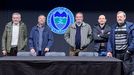 Na foto, de dereita a esquerda: Xess Pisn, Lionel Rexes, Eduardo Fernndez Galn, Marco Candia e Juan Luis Pisn