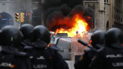 Disturbios en Via Laietana