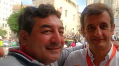 Enrique Fernndez, Vila, con Luis Moya en el rali RACC de Catalua en el 2014
