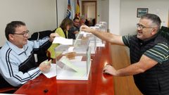 Votaciones para elegir patrn mayor en la cofrada de Burela, en 2018