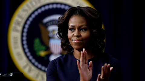 Michelle Obama durante un acto hoy en la Casa Blanca