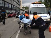 Simulacro de incendio en el IES Agra do Orz�n