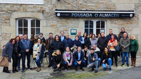 En Cervo, los participantes en el «fam trip» participaron en una comida con el alcalde, Alfonso Villares