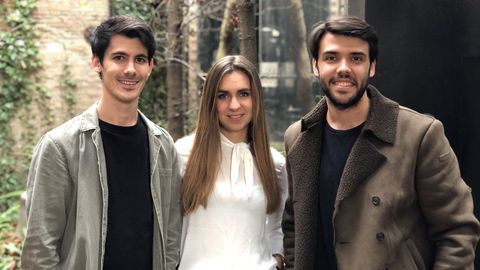 Los tres arquitectos gallegos: Adrin de Arriba, Estela Darriba y Guillermo Pomar
