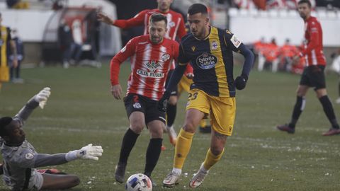 Adri Castro, en el partido contra el Zamora