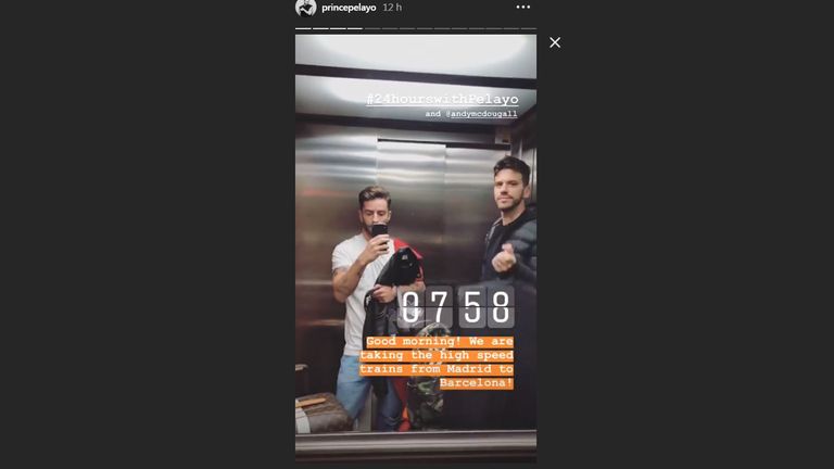 Pelayo Díaz y Andy McDougall rumbo a Barcelona