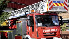 Camión de bomberos en Vigo