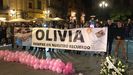 Concentración en la plaza Mayor de Segovia en repulsa al asesinato de Olivia