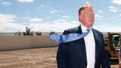Donald Trump, durante una visita al muro fronterizo con Mxico el pasado mes de abril